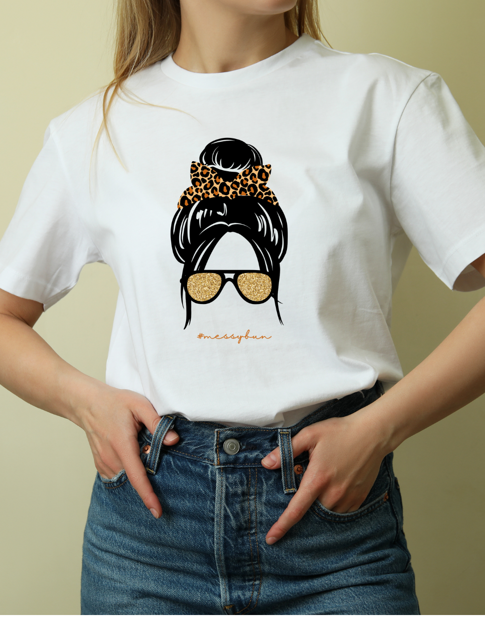 Hair Bun Standard Oversized T-Shirt